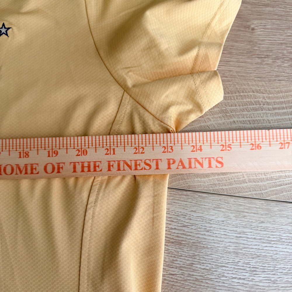 Cutter & Buck DryTec Navy Polo‎ Shirt Women 2XL Yellow Gold Short Sleeve NEW - Picture 5 of 6